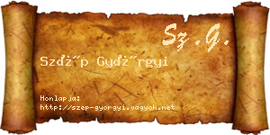 Szép Györgyi névjegykártya