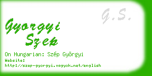 gyorgyi szep business card